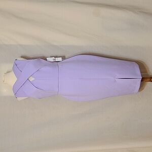 Calvin Klein Lavender Crisscross Cut-out Front Sleeveless Sheath Dress